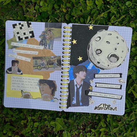 Kpop journal Kim Taehyung Military, Jin Journal, Astronaut Journal, Taehyung Military, The Astronaut Jin, Jin The Astronaut, Kpop Journal, Journal Diy, The Astronaut