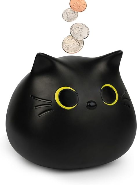 Diy Piggy Bank Ideas For Adults, Ceramic Piggy Bank Ideas, Clay Money Bank, Clay Piggy Bank, Piggy Bank Ideas, Piggy Bank Craft, Bank Project, Piggy Bank Diy, Christmas Black Cat