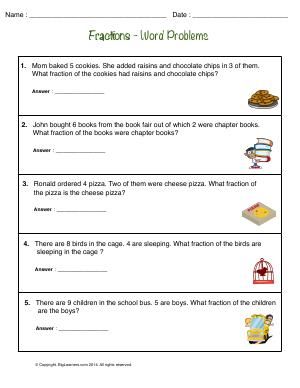 Worksheet | Fractions - Word Problems | Read and solve the fraction word problems. Math Word Problems 4th Grade, Fractions Word Problems, Fraction Word Problems 3rd Grade, Mixed Word Problems 3rd Grade, Math Word Problems 2nd, Simple Word Problems, Addition Of Fractions, Printable Math Games, Fraction Word Problems