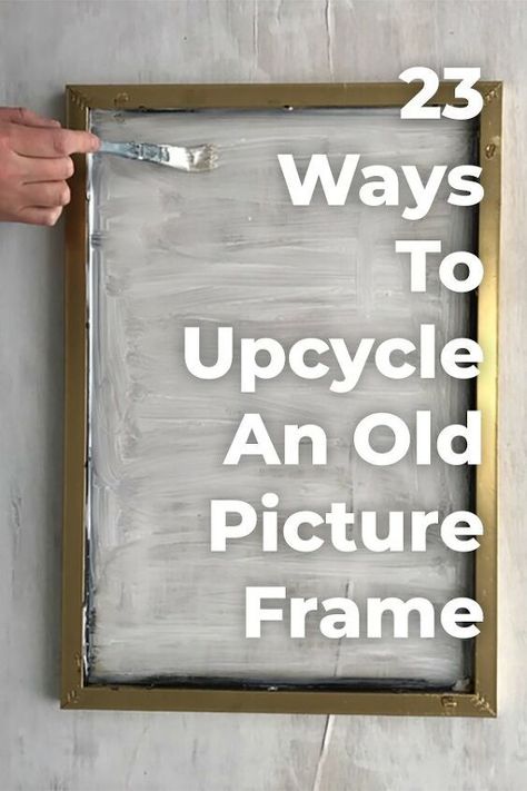 Easy cheap home decorations you can make with repurposed thrift store picture frames. Cheap and quick home decor DIY ideas for living room, kitchen, bedroom or entryway on a budget. How to make over old picture frames. #thriftstore #pictureframes #diy Picture Frame Ideas, Daily Crafts, Picture Frame Crafts, Empty Frames, Old Picture Frames, Garden Frame, Romantic Wall Art, Diy Ikea Hacks, Diy Picture Frames