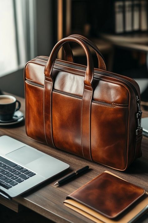 Picture Template, Stylish Laptop Bag, Leather Briefcase Men, Fashionable Accessories, Professional Wardrobe, Briefcase For Men, Tech Fashion, Leather Projects, Laptop Bags