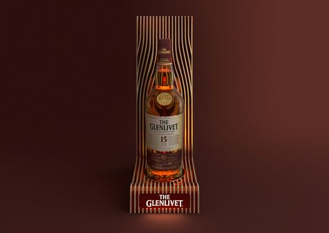 Glenlivet glorifier on Behance Bottle Glorifier Design, Bottle Glorifier, Press Kit Design, Best Sparkling Wine, Bar Counter Design, Alcohol Packaging, Bottle Display, Kit Design, Bottle Stand