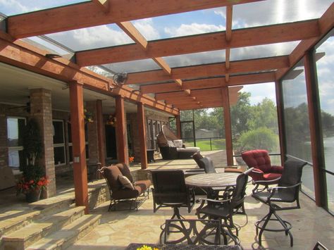 Screened Pergola - Oklahoma City - by Screenmobile of OKC | Houzz Screened In Pergola, Screened Pergola, Pergola Screens, Screened Patio, Pergola Pictures, Porch Remodel, Balcony Railing Design, Prairie Style Houses, Pergola Ideas