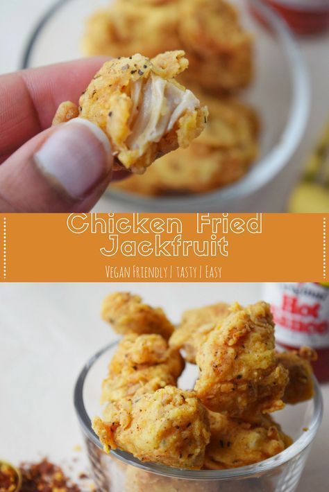 Fried Jackfruit, Jack Fruit, Jackfruit Recipes, Chicken Fried, Vegan Appetizers, Vegan Cooking, Vegan Dinner Recipes, Vegan Foods, Vegan Eating