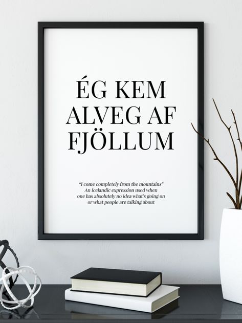 Iceland Poster, Iceland, Printed Items, Digital Prints, United States, Ships, Quotes