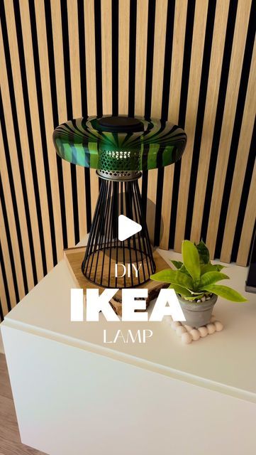 Ikea Lamp Diy, Ikea Lighting Hack, Ikea Hack Lampe, Luminaire Ikea, Ikea Lamp Hack, Ikea Lights, Bed Side Lamp, Ikea Lighting, Lighting Hacks