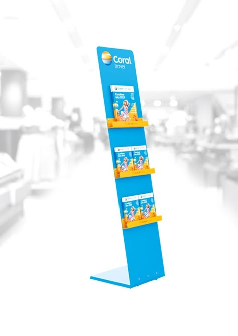 Floor stand for leaflets / catalogs Brochure Stand, Small Office Design Interior, Brochure Display, Small Office Design, Advertising Flyers, Retail Design Display, Event Booth, Stand Display, Shop Fittings