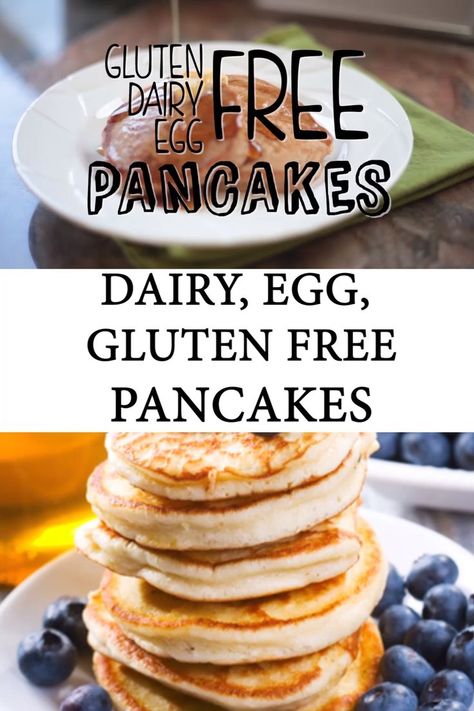 Vegan Gluten Free Pancakes, Egg Free Pancakes, Egg Free Breakfast, Dairy Free Pancakes, Dairy Free Snacks, Mug Cakes, Soy Free Recipes, Dairy Free Breakfasts, Egg Free Recipes