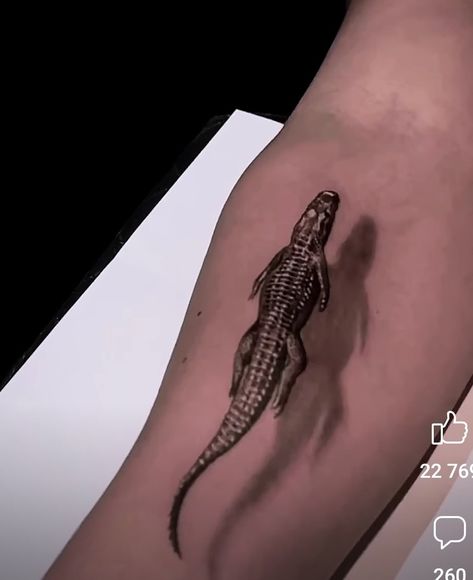 Swamp Sleeve Tattoo, Floating Tattoo Design, Swimming Crocodile Tattoo, Alligator Swimming Tattoo, Gator Skull Tattoo, Simple Gator Tattoo, Florida Gator Tattoo, Small Alligator Tattoo Simple, Small Alligator Tattoo