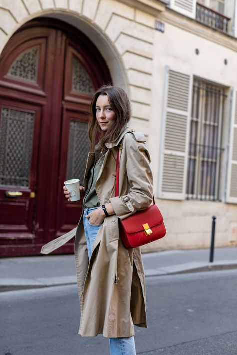 Red Crossbody Bag Outfit, Celine Bag Outfit, Red Purse Outfit, Red Bag Outfit, Celine Classic Box, Celine Box Bag, Crossbody Bag Outfit, Purse Outfit, Red Crossbody Bag