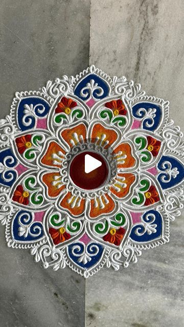 Mandala Rangoli Designs, Diwali Rangoli Ideas, Rangoli Design Diwali, Mandala Rangoli, Rangoli Patterns, Rangoli Ideas, Diwali Rangoli, Kolam Designs, Rangoli Design