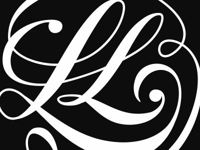 A double L monogram for a wedding card. L Monogram, L Tattoo, Mother Tattoos, Monogram Design, Typography Fonts, Screen Savers, Wedding Card, Black Velvet, Creative Professional