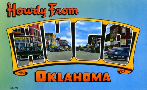 Todos os tamanhos | Howdy from Hugo, Oklahoma - Large Letter Postcard | Flickr – Compartilhamento de fotos! Hugo Oklahoma, Fort Bragg North Carolina, Fort Bragg, Travel Souvenirs, Large Letters, Fridge Magnet, Refrigerator Magnets, Vintage Postcards, Fridge Magnets