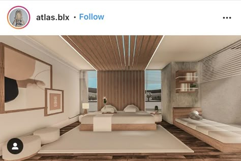 Modern Luxury Bedroom Bloxburg, Roblox Bloxburg House Ideas Layout Modern, Bloxburg Luxury Hotel, Modern Bloxburg Interior, Bloxburg Room Ideas Modern, Modern Bedroom Bloxburg, Bloxburg Bedroom Ideas Modern, Bloxburg Hotel Ideas, Bloxburg Modern Living Room