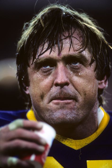 ANAHEIM, CA - NOVEMBER 20:  Defensive back Jack Youngblood #95 of the Los Angeles Rams looks on during the game against the Washington Redskins at Anaheim Stadium on November 20, 1983 in Anaheim, California.  The Redskins won 42-20.  (Photo by George Rose Sports Inspiration, Super Bowl Nfl, Rams Football, Sport Portraits, Nfl Oakland Raiders, Nfl Football Players, Football Icon, La Rams, Nfl Football Teams