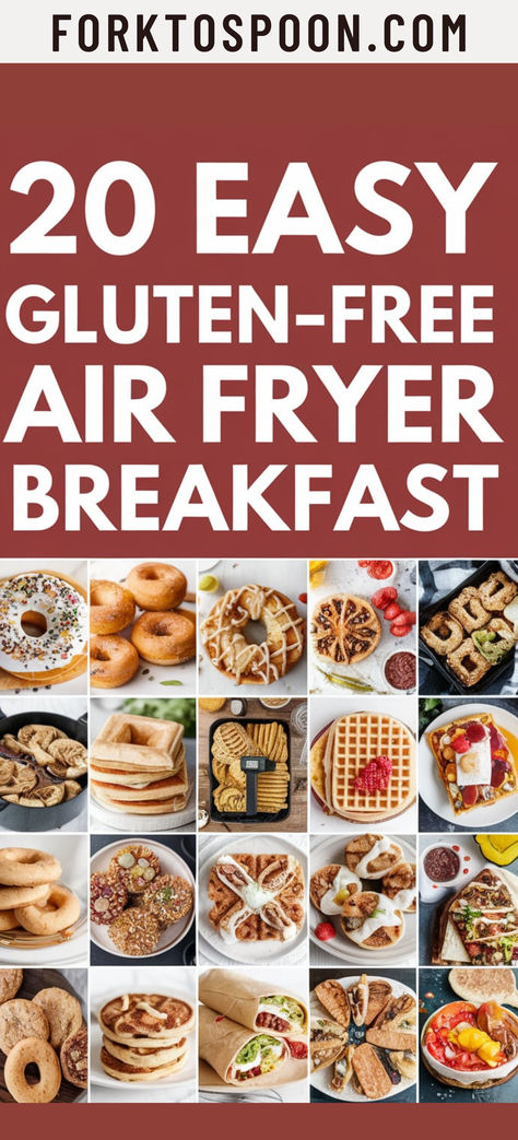 Discover a variety of easy gluten-free breakfast options perfect for on-the-go or meal prepping for busy weekdays. From savory eggs to sweet gluten-free banana bread, there are plenty of delicious choices for everyone, including dairy-free and vegan recipes! #glutenfree #breakfast Air Fryer Breakfast Recipes Gluten Free, Gluten Dairy Free Breakfast Ideas, Air Fryer Gluten Free Recipes, Breakfast Air Fryer Recipes, Gluten Free Christmas Breakfast, Gluten Free Recipes Breakfast, Gluten Free Diet For Beginners, Easy Gluten Free Breakfast, Breakfast Ideas Gluten Free