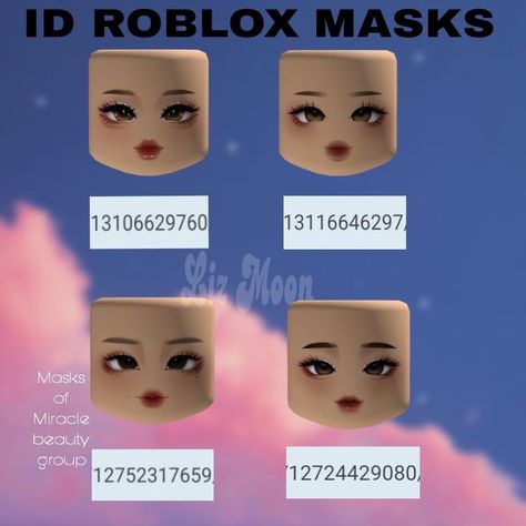 Mask Code Brookhaven, Brookhaven Codes Face, Face Roblox Code, Cara Roblox, Roblox Face Codes, Id Roblox, Emo Outfit Ideas, Brookhaven Codes, Roblox Face