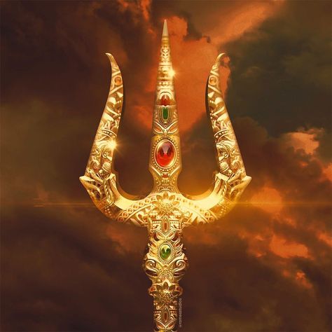 Rames Harikrishnasamy on Instagram: “#conceptart: The Majestic Trishul 🔱✨. Full story below 👇🏽. . . Fictional story: Maa Parvati transformed Herself as Durga and about to…” Ancient Logo, Navratri Devi Images, All God Images, Indian Culture And Tradition, Lord Siva, Pictures Of Shiva, Durga Images, Lord Ganesha Paintings, Ganesha Painting