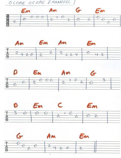 O Come O Come Emmanuel (CHRISTMAS) Guitar MElody Tab Christmas Ukulele, O Come O Come Emmanuel, O Come Emmanuel, Christmas Guitar, Banjo Tabs, Banjo Music, Basic Guitar Lessons, Christmas Sheet Music, Guitar Practice