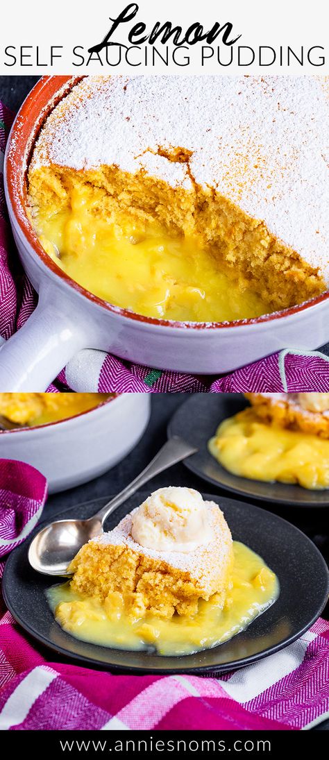 This super easy Lemon Self Saucing Pudding is just perfect for Spring. Light lemon sponge atop a zesty lemon sauce. Served warm or cold, it's pure bliss in every bite! #lemon #selfsaucingpudding #pudding #surprisepudding #lemonsurprisepudding #dairyfree #lemondesserts #springbaking Lemon Sponge Pudding, Dessert List, Mouthwatering Desserts, Self Saucing Pudding, Lemon Sponge, Easy Puddings, Friends Recipes, Spring Baking, Spring Light