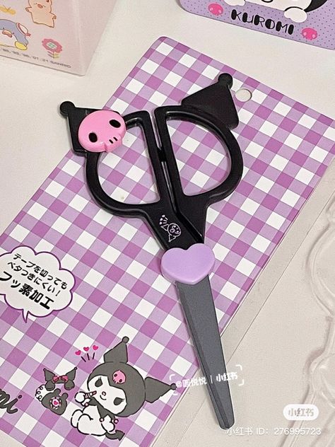 Kuromi Room, Kuromi Stuff, Stationary School Supplies, Cute Ipad Cases, Kuromi Sanrio, Cute Stationary School Supplies, Hello Kitty Rooms, Kitty Clothes, Hello Kitty Crafts