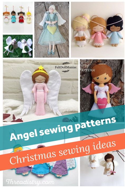 Felt Angels Diy, Christmas Stockings Sewing, Christmas Sewing Patterns, Cute Christmas Stockings, Felt Angel, Christmas Sewing Projects, Christmas Stockings Diy, Sewing Projects Free, Sweet Christmas