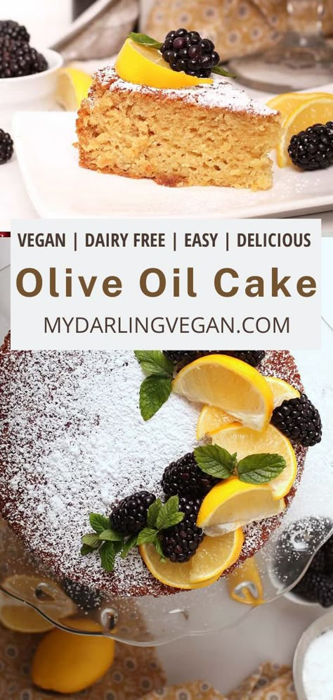 Healthy Vegan Dessert, Tart Vegan, Espresso Truffles, Olive Oil Cake Recipe, Vegan Lemon Cake, Lemon Olive Oil Cake, Powdered Sugar Glaze, Cheesecake Vegan, Coconut Dessert