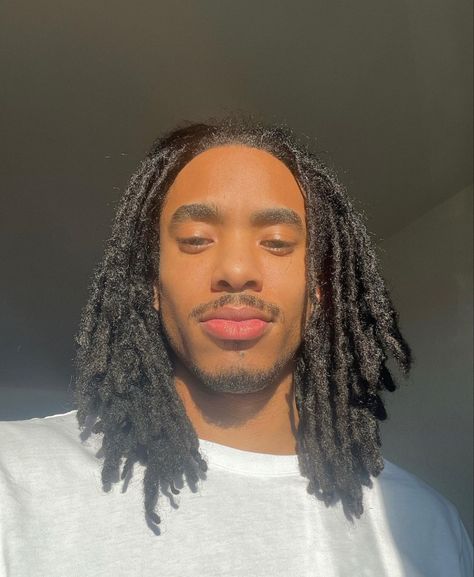 Dreads And Beard, Locs Male, Dark Skin Men With Dreads, Black Male Hairstyles, Black Males With Dreads, Hot Dreads Guy, Long Dreads Black Man, Black Man Dreads Aesthetic, Dreadlocks Men