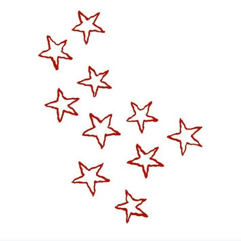 Drawn Stars Aesthetic, Stars Doodle Aesthetic, Red Stars Tattoo, Star Doodle Tattoo, Red Star Widget, Red Star App Icon, Star Doodle Wallpaper, Red Doodles Aesthetic, Black And White Doodles Aesthetic