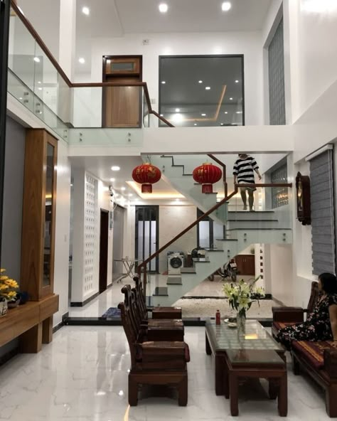 Hall With Stairs Ideas, Living Room Staircase, Modern Living Room Design Ideas, Modern Living Room Design, House Roof Design, Small House Interior, Staircase Ideas, Best Modern House Design, Interior Design Your Home