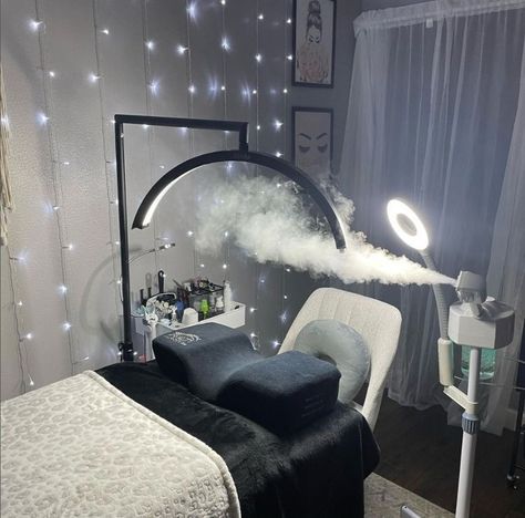 Beauty Room Design Ideas, Esthetician Goals, Lash Suite Ideas, Small Facial Room Ideas, Wildflower Room, Lash Room Decor Ideas, Solo Esthetician Room, Solo Esthetician, Spa Room Ideas