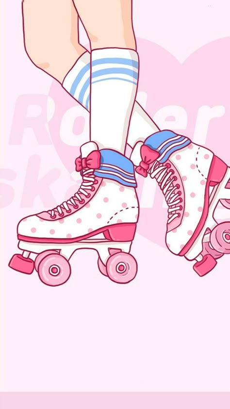 Tatuaje Studio Ghibli, Colored Pencil Art Projects, 3d Geometric Shapes, Roller Skaters, Pink Life, Color Pencil Art, Roller Derby, Roller Skate, Cute Nail Designs