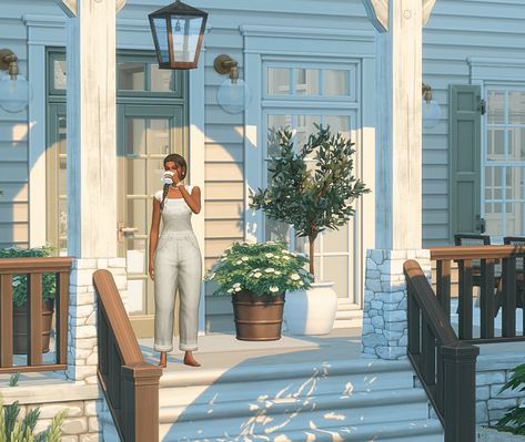 Sims 4 Outdoor Plants, Hob Aesthetic, Sims 4 Ranch House, Sims 4 Modern Farmhouse, Sims 4 Ranch Cc, Sims 4 Cc Creators, Sims 4 Outdoor Cc, Sims 4 Ranch, Sims 4 House Cc