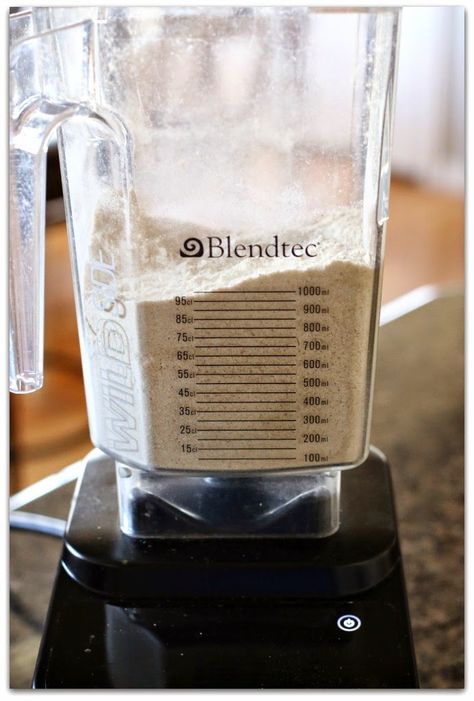 Did you know that you can grind wheat into flour using your blendtec Grinding Flour At Home, Nutribullet Everygrain Cooker Recipes, Grease Pencil Blender, Grinding Wheat Berries, How To Grind Your Own Wheat, Blendtec Blender, Blendtec Recipes, Vitamix Recipes, Blender Recipes