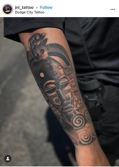 Sleeve Tattoos African Design, Alkebulan Tattoo, Nigerian Tattoos Men, Mansa Musa Tattoo, Black African Tattoo Ideas, African Art Tattoo Ideas, African American Art Tattoo, Africa Tattoos Men Forearm, Ghanian Tattoo Ideas