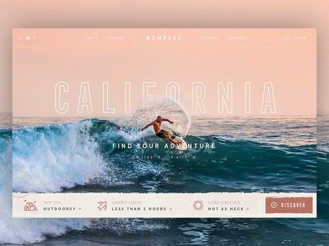 Surf Website Design Inspiration, Beach Website Design Inspiration, Surf Website Design, Beach Website Design, Outdoor Website Design, Website Texture, Outdoor Website, Beach Website, Header Website