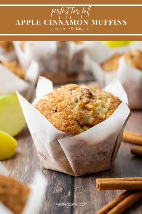 Gluten Free Apple Cinnamon Muffins Best Carrot Muffins, Muffin Carrot, Gluten Free Apple Cinnamon Muffins, Dairy Free Pumpkin Muffins, Cinnamon Muffins Easy, Gluten Free Apple Muffins, Gluten Free Dairy Free Muffins, Carrot Muffin, Apple Muffins Healthy