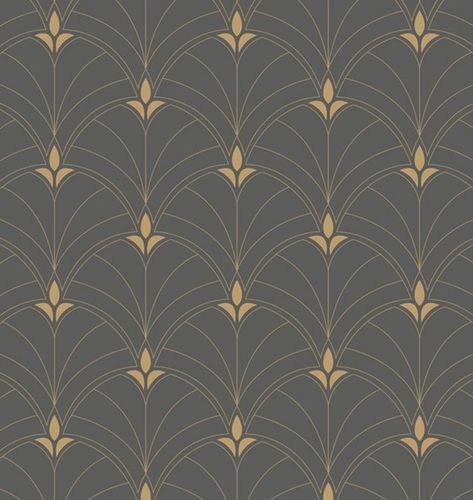 With An Arched, Fine-Line Pattern, Our Art Deco-Inspired Wallpaper Design Makes A Sophisticated Statement In Any Room. Art Deco Fabric Pattern, Art Deco Botanical Wallpaper, Art Deco Geometric Wallpaper, Art Deco Millwork, Italianate Bathroom, Botanical Murals, Art Deco Letters, 1920s Wallpaper, Arch Wallpaper