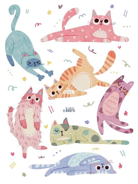 동화 삽화, Arte Inspo, Cats Illustration, Cat Illustration, Children's Book Illustration, Cat Drawing, 귀여운 동물, Cute Illustration, Children Illustration