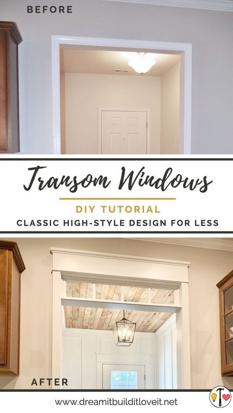 Add Transom To Doorway, Transome Window Ideas Diy, Closing A Doorway, Finishing Touches Home, Window Moulding Ideas Interiors, Interior Transom Windows Between Rooms, Wide Doorway Ideas, Doorway Molding Ideas, Cased Doorway