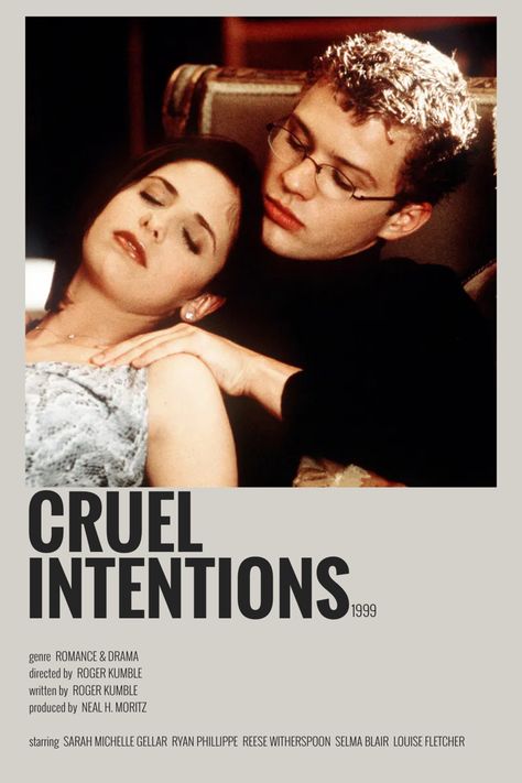 Cruel Intentions Poster, 00s Movies, Psychological Movies, Louise Fletcher, Step Siblings, Love Is Blind, Cruel Intentions, Selma Blair, American Teen