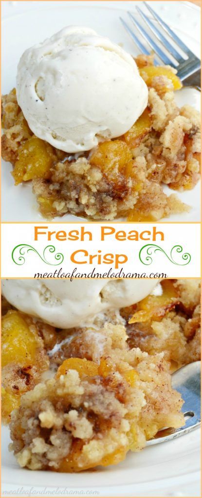 Oats Dessert, Peach Preserves Recipe, Fresh Peach Crisp, Peach Crisp Recipe, Weight Watcher Desserts, Dessert Design, Canning Peaches, Coconut Dessert, Fruit Fresh