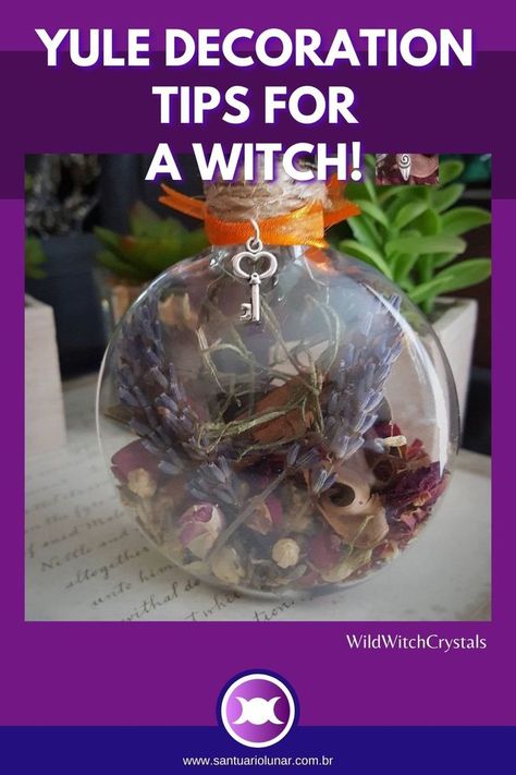 Check 5 great ideas for Yule Decoration and learn how to craft a Witch Ball this year! #Yule #Yuletide #Christmas Witch Balls Diy Christmas Ornament, Witch Balls Diy Yule, Diy Yule Gifts, Celebrate Yule, Winter Solstice Traditions, Christmas Yule Log, Yule Crafts, Yule Christmas, Yule Celebration