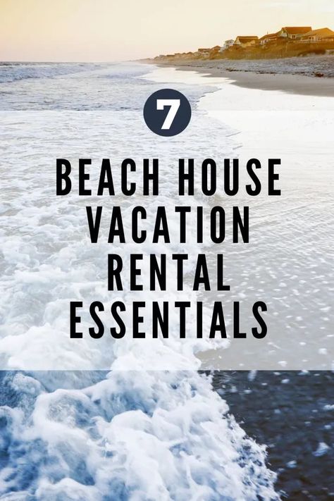 Air Bnb Beach House, Beach House Essentials, Beach House Rental Must Haves, Beach House Rental Decor, Airbnb Beach House Decor, Beach Rental Decor Ideas, Vacation House Aesthetic, Beach Air Bnb, Beach Rental Decor