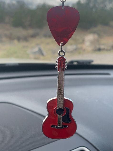 Car Rear View Mirror Decor, Beatles Car, Red Car Accessories, Girl Truck, Car Mirror Decor, Rv Essentials, Car Accessories Rear View Mirror, 1st Car, Car Mirror Decorations