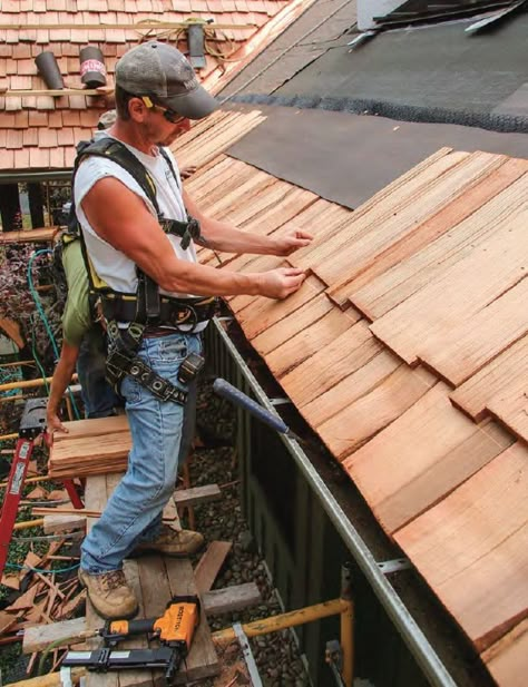 Wooden Roof, Cedar Shake Roof, Shake Roof, Cedar Shake, Modern Roofing, Cedar Roof, Cedar Shakes, House Roof Design, Wood Roof