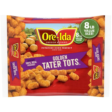 Target Food Products, Picky Eater Meals, Frozen Shredded Potatoes, Homemade Tater Tots, Loaded Tater Tots, Easy Tater Tots, Potato Snack, Ore Ida, Frozen Appetizers