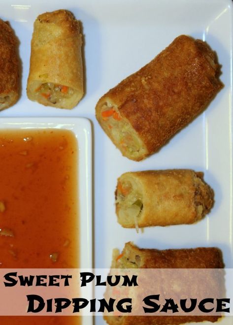 Baked Eggrolls, Egg Roll Dipping Sauce, Egg Roll Sauce, Potsticker Sauce, Asian Dipping Sauce Recipes, Sauce For Eggs, Plum Sauce Recipe, Asian Dipping Sauce, Asian Sauces