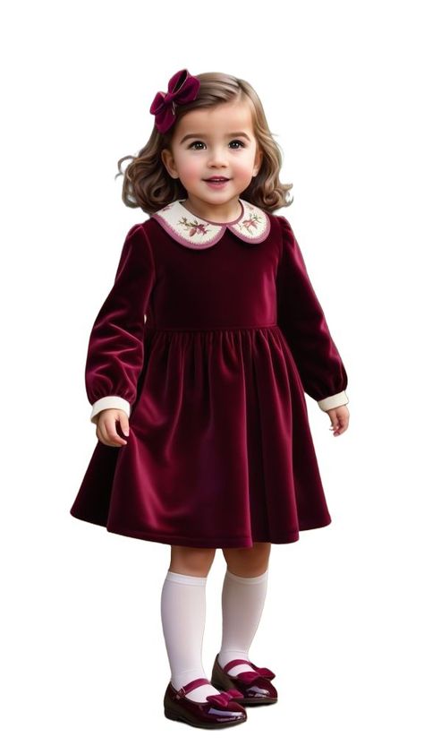 Velvet Frock For Kids, Frock For Kids, Velvet Frock, Frock Models, Frocks For Kids, White Stockings, Kids Frocks, Kinds Of Colors, Birthday Dress