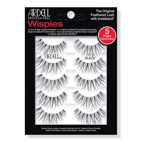 Pretty False Lashes: Ardell Lash Wispies #113 Multipack Ardell Demi Wispies, Ardell Wispies, Pageant Makeup, Lash Tricks, Applying False Lashes, Applying False Eyelashes, Applying Eye Makeup, Ardell Lashes, Wispy Lashes